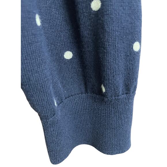 Uniqlo Navy Polka Dot Cardigan Sweater XL - Picture 6 of 15